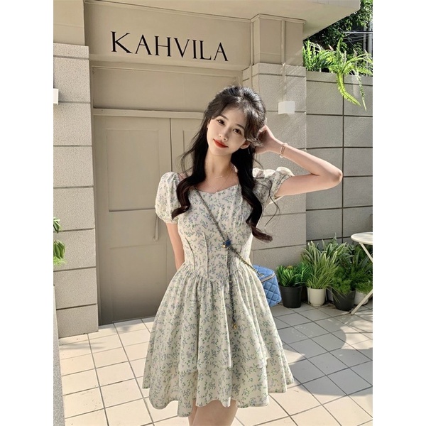 Đầm hoa nhí chiết eo bigsize phong cách hàn quốc