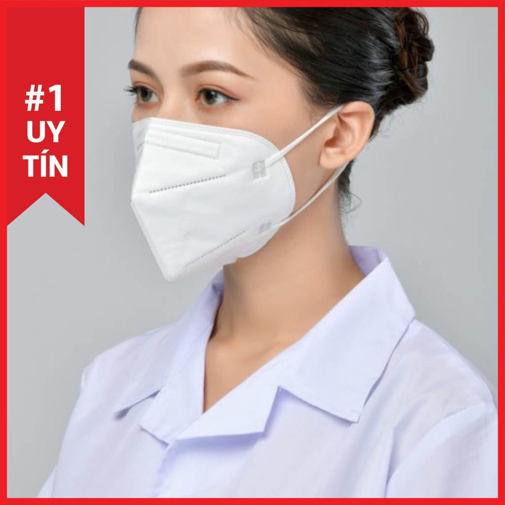 Khẩu trang N95 Tenamyd chính hãng không van | Khẩu trang y tế kháng khuẩn 5 lớp hộp 20 cái cao cấp bảo hộ, chống bụi mịn