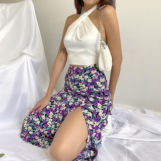 áo lụa cột cổ