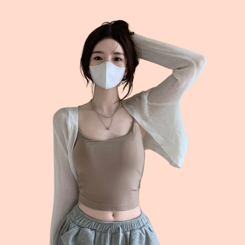 Áo Lót Nữ 2 Dây Dáng Dài Có Mút Mỏng SU Official, Áo 2 Dây Cotton Có Mút Ngực 1860