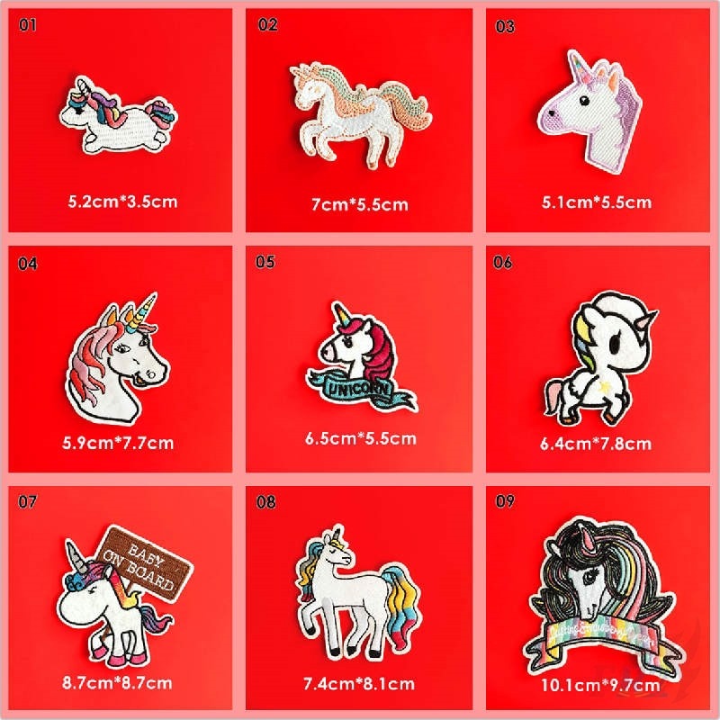 Miếng dán ủi quần áo hình kỳ lân số 02 xinh xắn dễ thương