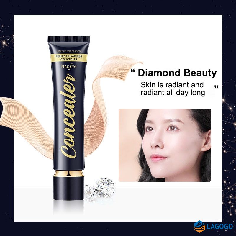 Hàng có sẵn Kem nền che khuyết điểm dạng lỏng MCAFEE màu trong suốt tinh tế dưỡng ẩm và khóa nước không dễ phai màu