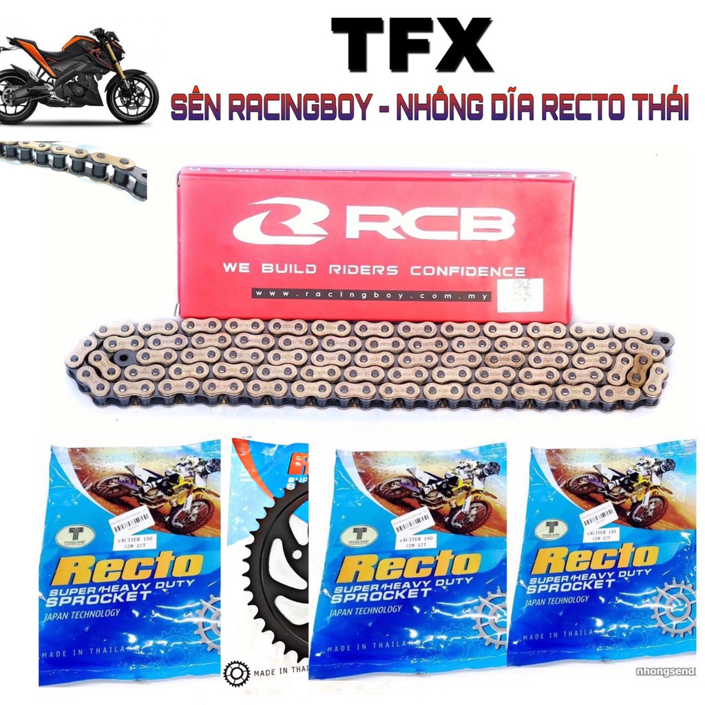 BỘ NSD TFX-GSX-R15/R15 V3-FZ155I-MT15 - SÊN RCB + NHÔNG DĨA RECTO