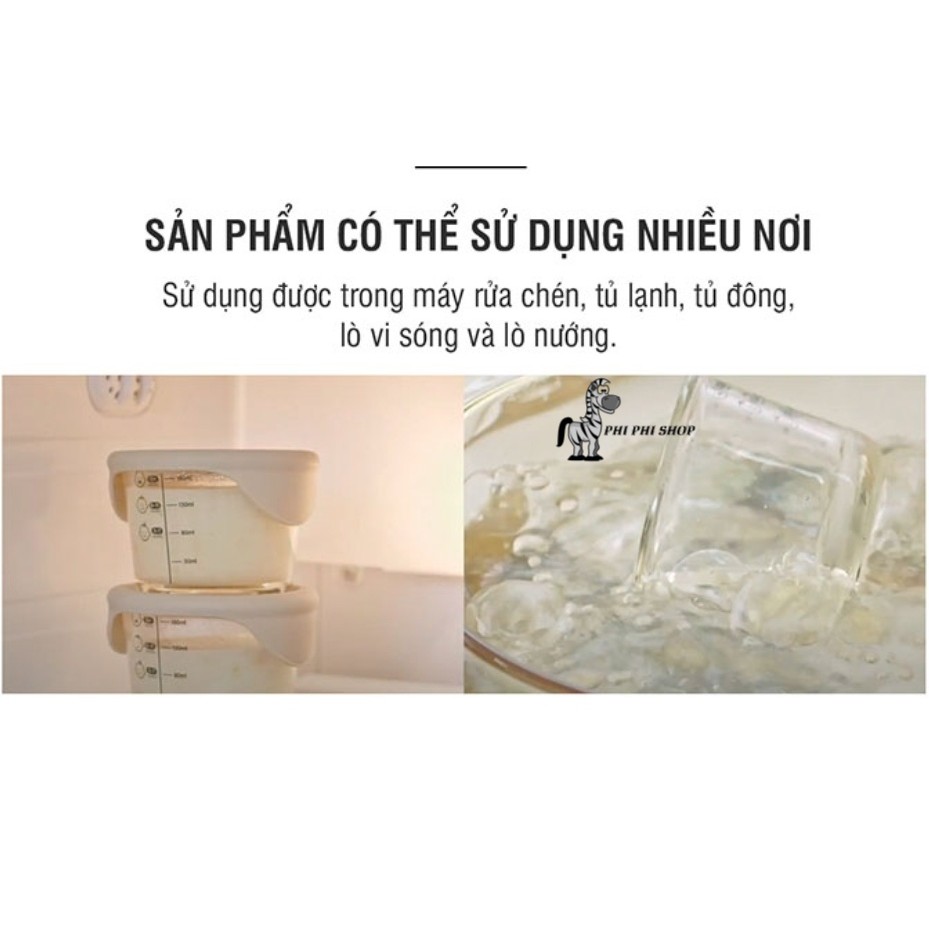 Hộp thủy tinh chia vạch theo tháng tuồi Lock&amp;Lock LLG508 LLG510