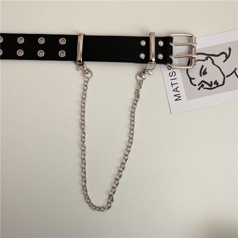 Thắt lưng đục lỗ 2 hàng độc đáo chất lượng cao