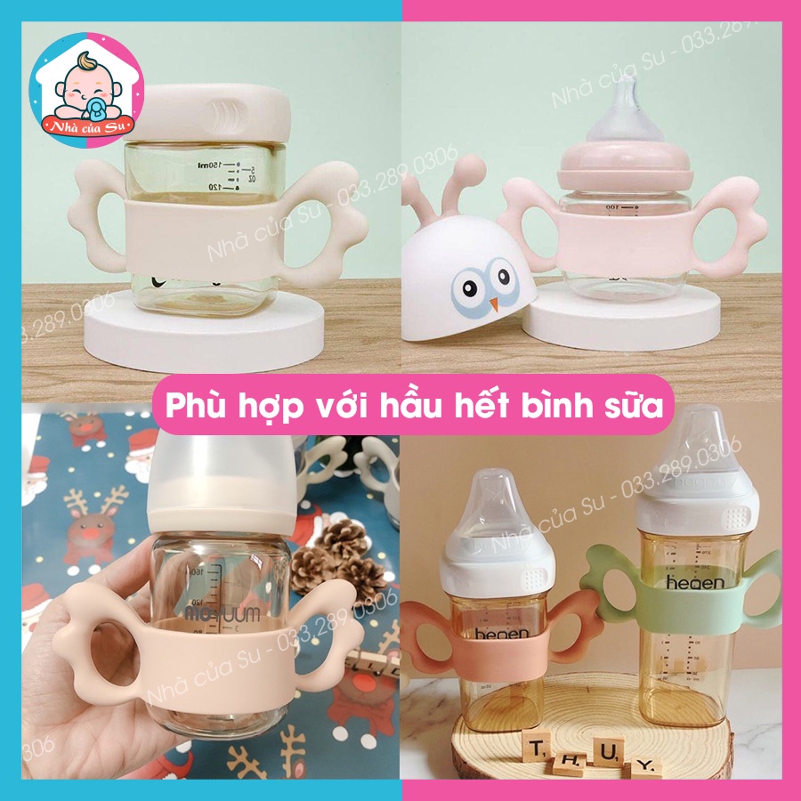 Tay cầm bình sữa silicon phù hợp với hầu hết bình sữa Nhà của Su