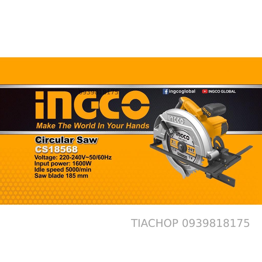 185m Máy cưa đĩa tròn 1600W INGCO CS18568