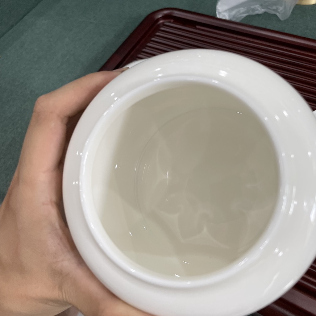 Hũ đựng trà sứ Bạch Định