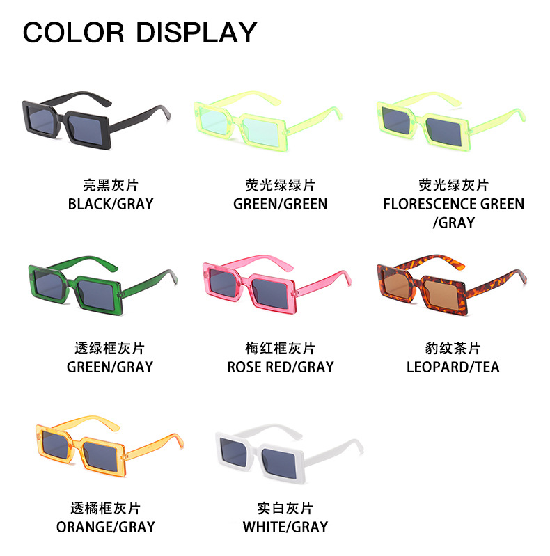 Kính Mát Gọng Chữ Nhật Phong Cách Phương Tây Retro Thời Trang Cho Nữ