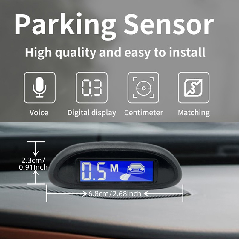 Hệ Thống Cảm Biến Đỗ Xe Có Đèn LED 4 Cảm Biến