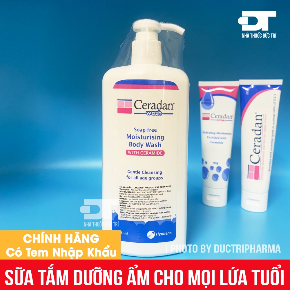 [CHÍNH HÃNG] Sữa tắm dưỡng ẩm cho trẻ em và người lớn Ceradan Moisturising Body Wash