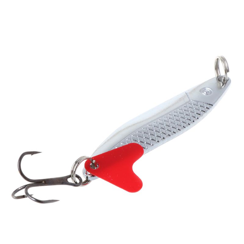 Mồi Câu Cá Nhân Tạo Bằng Kim Loại Cứng Màu Vàng / Bạc Có Móc Câu Tiện Dụng