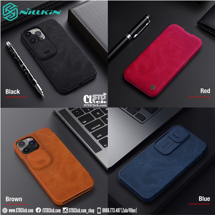 BAO DA IPHONE 13 PRO NILLKIN QIN BẢO VỆ CAMERA CHÍNH HÃNG - HÀNG CHUẨN