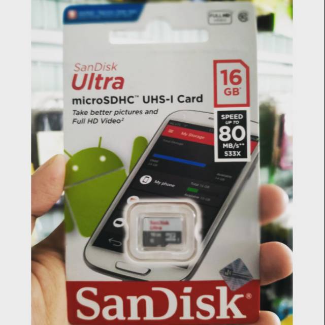 Thẻ Nhớ Micro Sd Ultra Sandisk 16gb Class 10