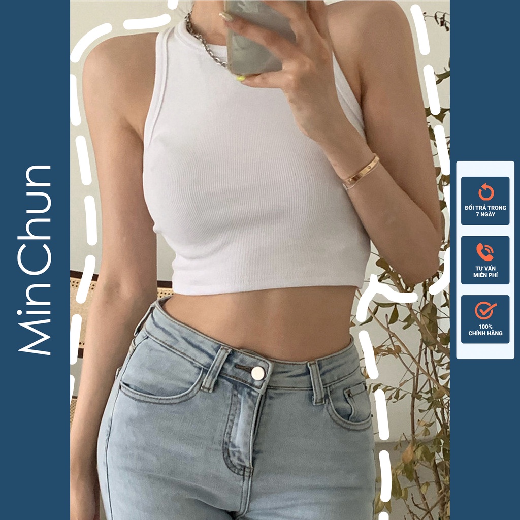 Áo croptop ba lỗ ôm body Hàn Quốc MINCHUN AC06