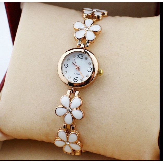 Đồng hồ nữ hình bông hoa ,đồng hồ nữ quartz hoa mai
