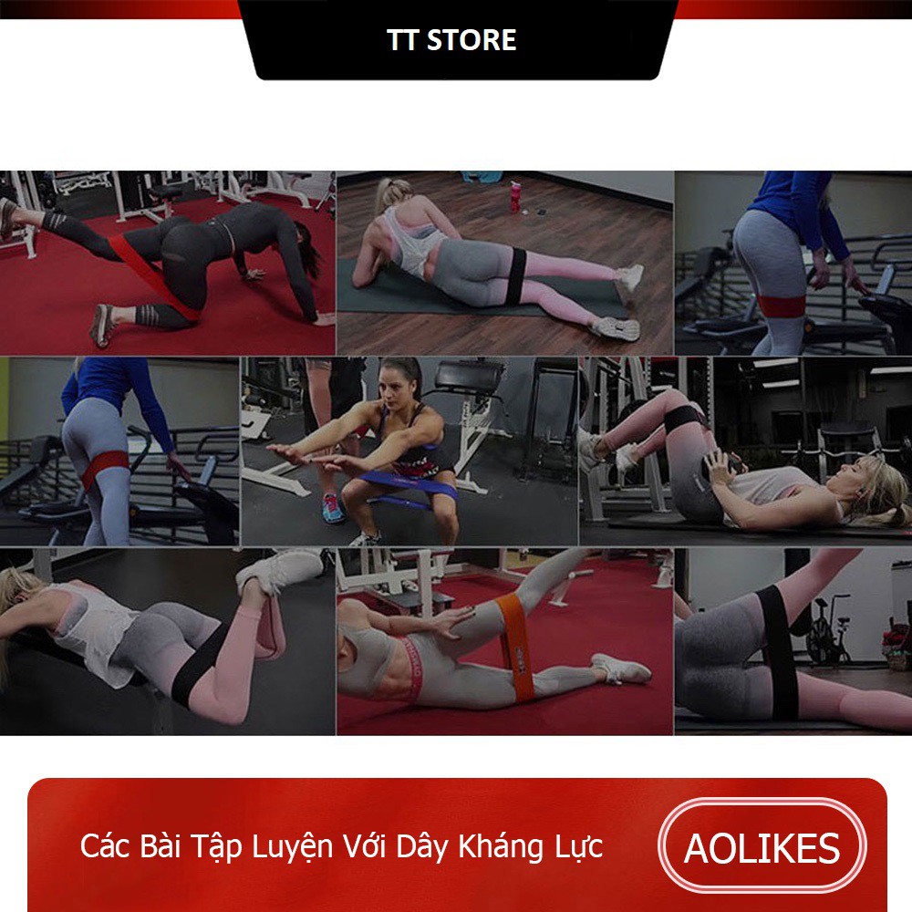 Dây Band Kháng Lực Aolikes, Dây Kháng Lực Tập Gym, Tập Mông, Thể Dục.