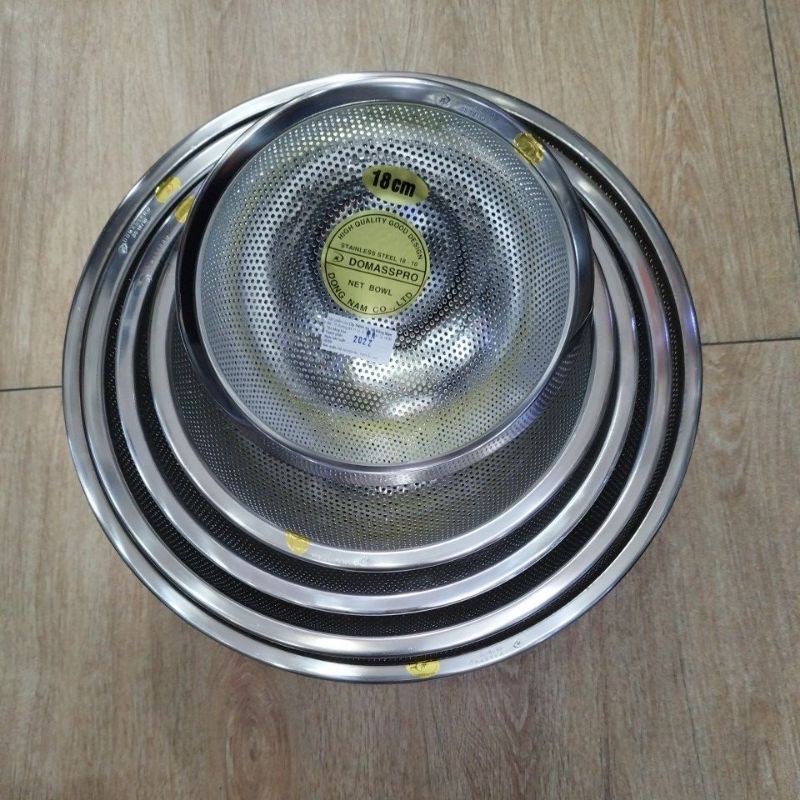 Rổ Đông Nam inox 304 Tem Vàng loại đặc biệt Size từ 15cm - 18cm - 21cm - 24cm - 27cm - 30cm siêu bền