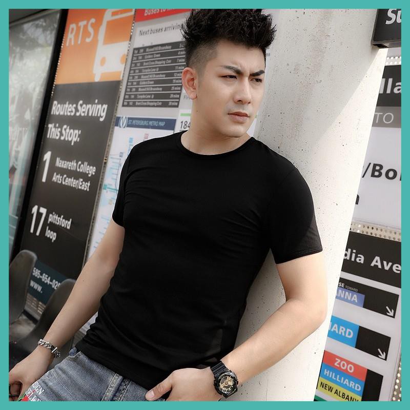 Áo thun nam ngắn tay cổ tròn dáng slimfit, chuẩn thiết kế hàn quốc, cực tôn dáng, lịch sự, trẻ trung(Giá tốt)