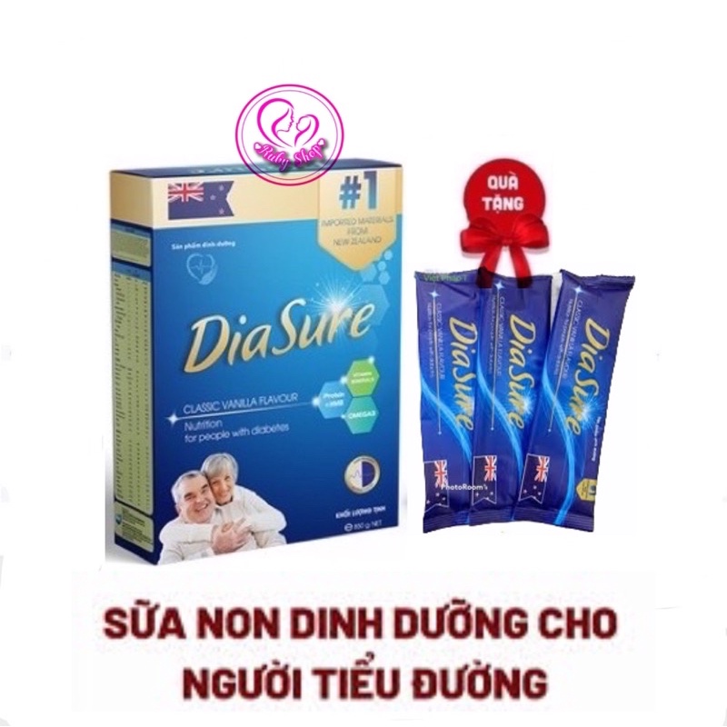 Sữa non tiểu đường Diasure hộp 450g + tặng 3 gói cùng loại