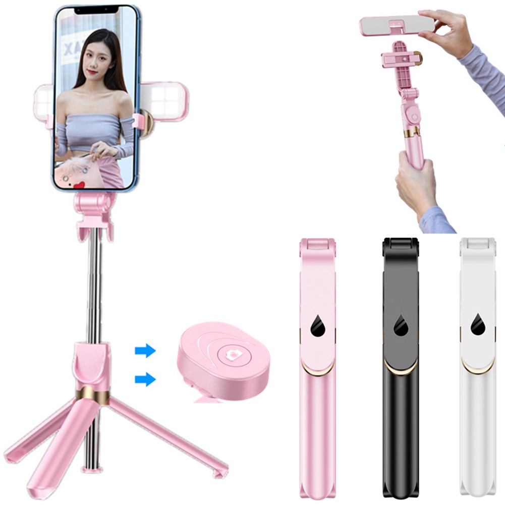 Gậy Tự Sướng Bluetooth Có Thể Gập Lại Kèm Đèn Led