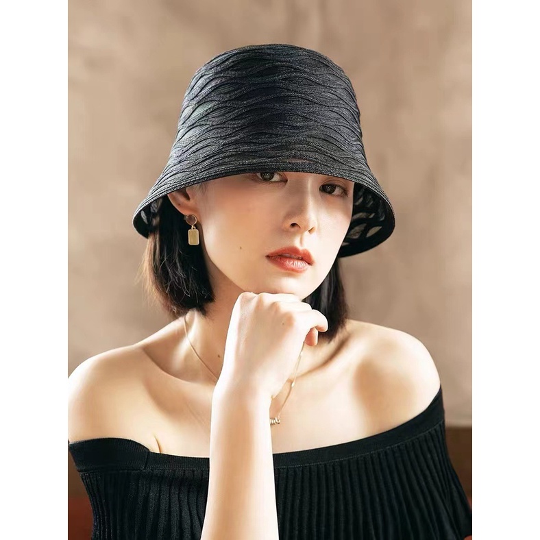 Nón Tai Bèo Đan Cói Phối Lưới Thoáng Khí Phong Cách Nhật Bản Màu Sắc Thời Trang Xuân Hè Dễ Phối Đồ