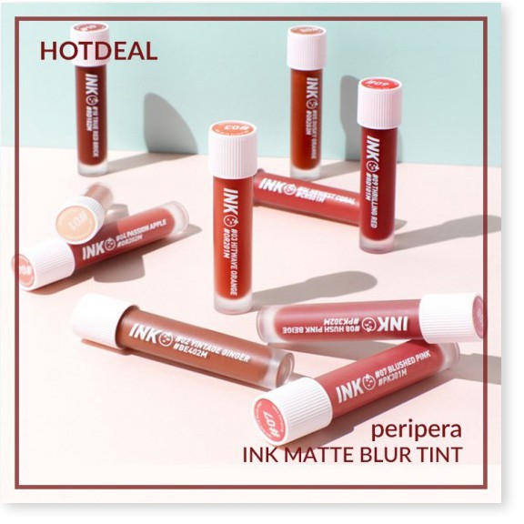 [Mã giảm giá mỹ phẩm chính hãng] [Bán Lỗ, Date 06.2022] Son Kem Lì Peripera Ink Matte Blur Tint 2019