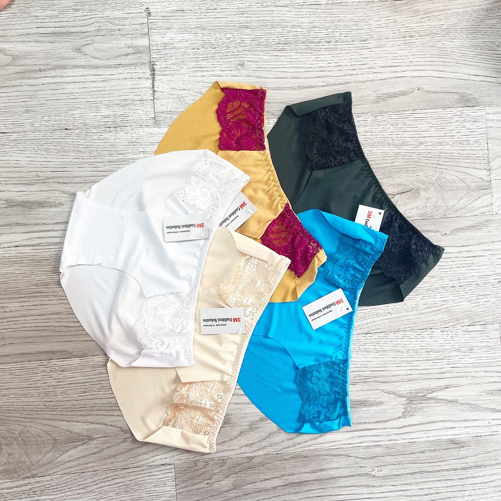 Quần Lót Nữ, Quần Lót Nữ Cotton Thoáng Mát, Quần Lót Nữ Phối Ren Lưng Chun Shopmepon QL422 (hình thật shop tự chụp) | BigBuy360 - bigbuy360.vn