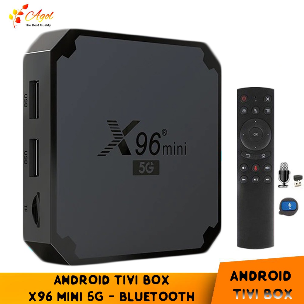x96 mini 5g bluetooth wifi 2 băng tần có điều khiển giọng nói tiếng việt cài sẵn các ứng dụng giải trí miễn phí