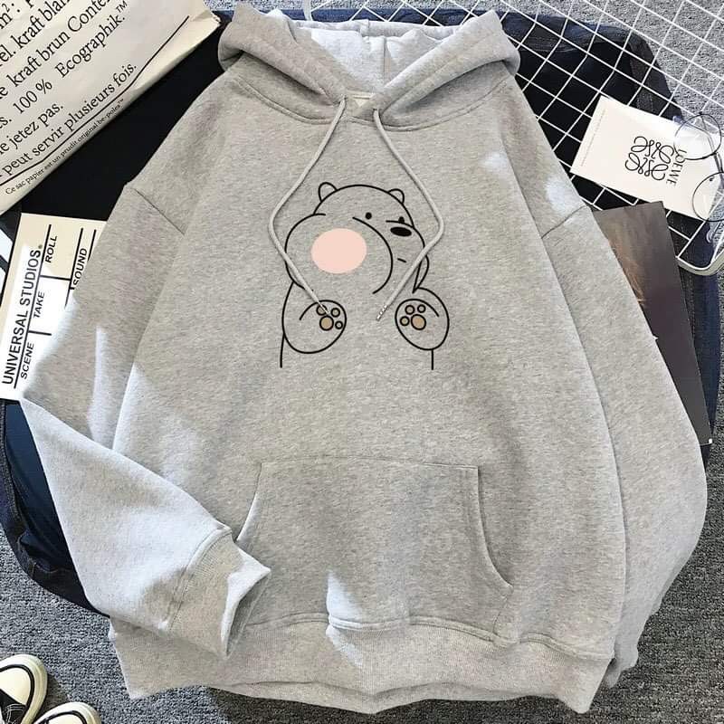 kho sỉ giá rẻ- Áo hoodie gấu má phính 3D HT11