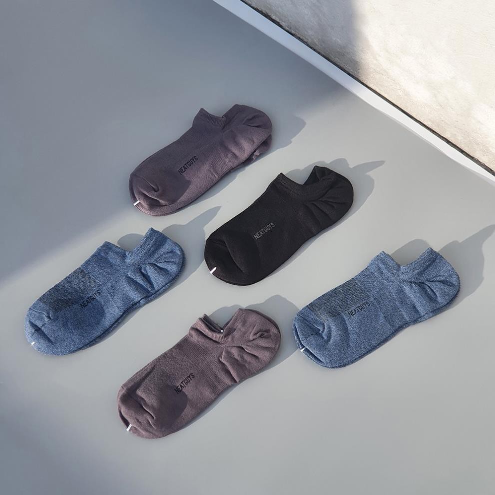 Set tất nam, vớ cổ cao 5 đôi Neat Guys chính hãng họa tiết đơn giản màu sang trọng
