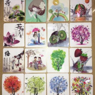SET 10 MÓC DÁN TƯỜNG 3D SIÊU DÍNH