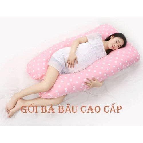 Gối Ôm Bà Bầu Chữ U Cao Cấp , Vỏ Nhung Mềm cao cấp giúp Mẹ Bầu Ngủ Ngon - Con Khỏe Mạnh