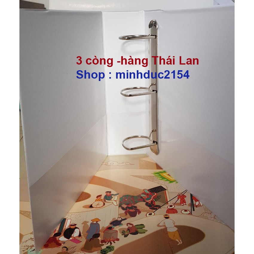 Bìa Còng Kiếng Trắng, Xanh A4 - 2.5cm, 3.5cm, 5cm, 7cm, 10cm