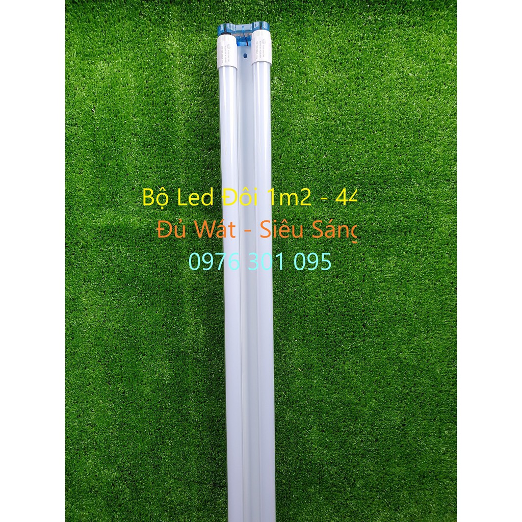 Bộ Led Đôi 1m2 - 44w (Đủ Wát) - (1 Máng Led &amp; 2 Bóng 22w)