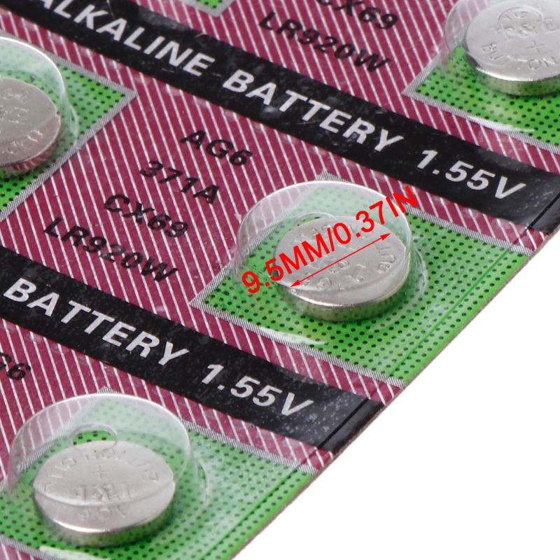 Set 10 Pin AG 6 55V AG6 LR920 AG 6 Chuyên Dụng Cho Đồng Hồ Đồ Chơi