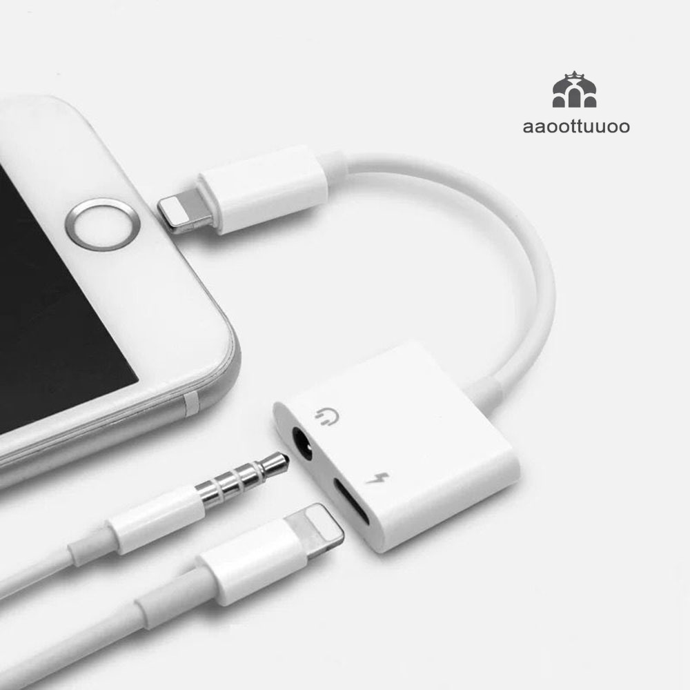 Dây Cáp Chuyển Đổi 2 Trong 1 Kết Nối Đầu Lightning Với Đầu 3.5 Cho Tai Nghe Apple 7