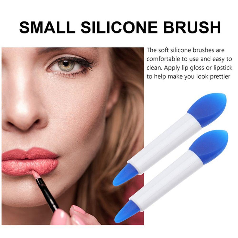 Cọ Trang Điểm Môi Hai Đầu Bằng Silicon Mềm Nhỏ Gọn Tiện Lợi