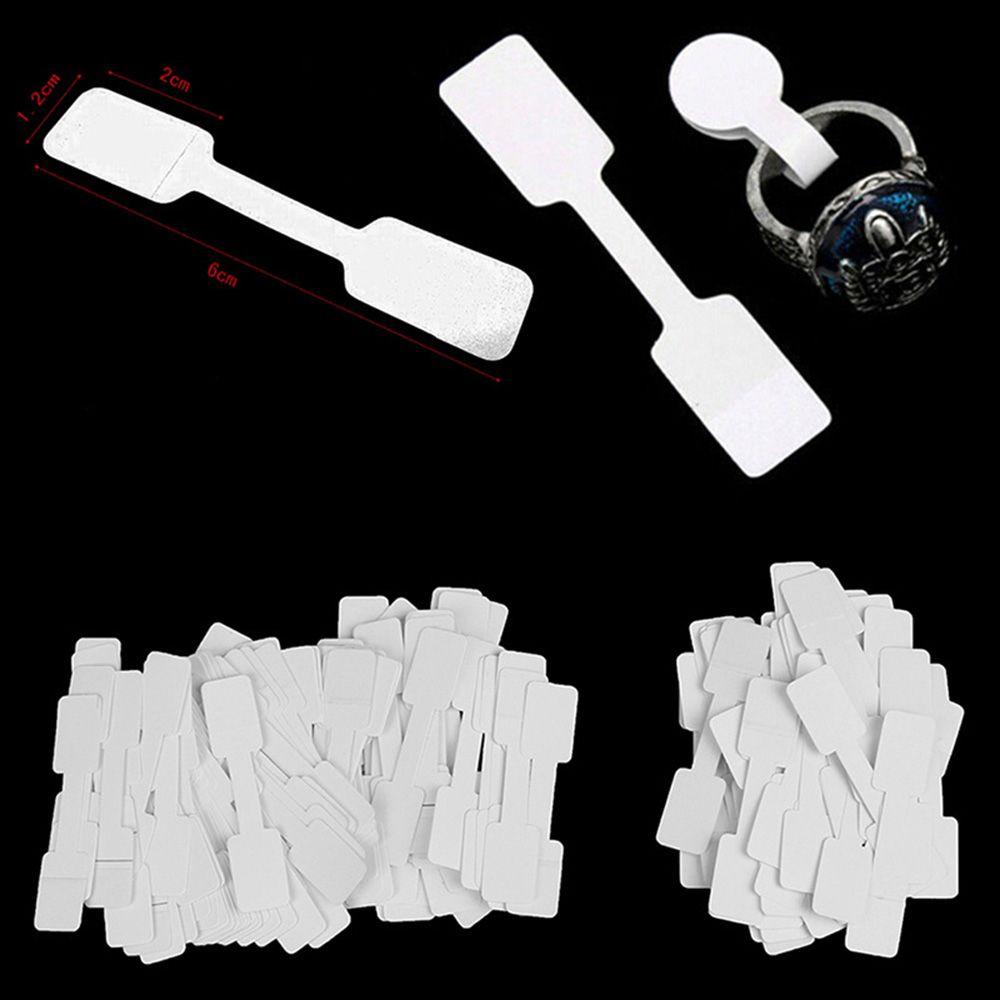 Set 100 Nhãn Giấy Kraft Màu Nâu / Trắng Treo Vòng Tay Trang Sức