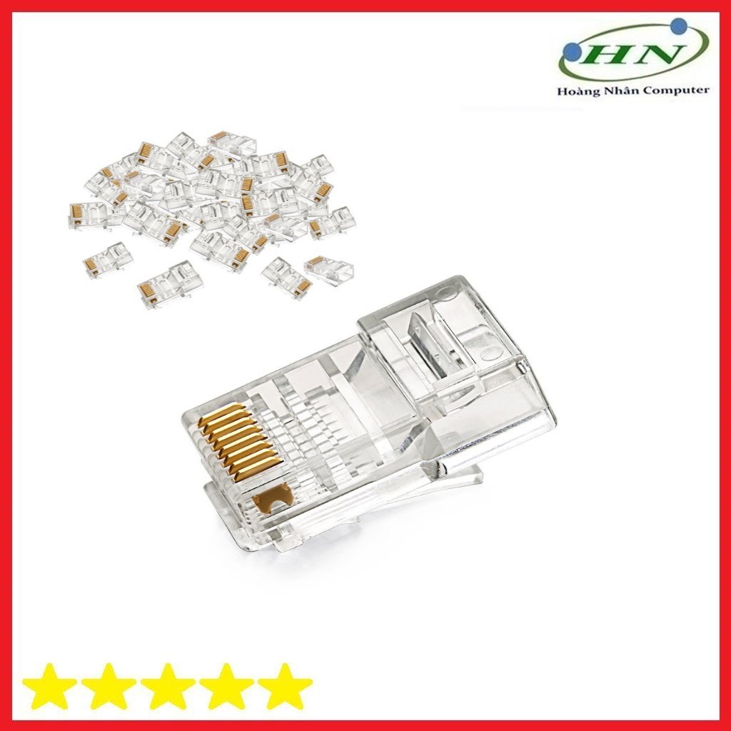 Đầu bấm mạng/ hạt mạng (cat 5) RJ45 - túi (100 hạt mạng)