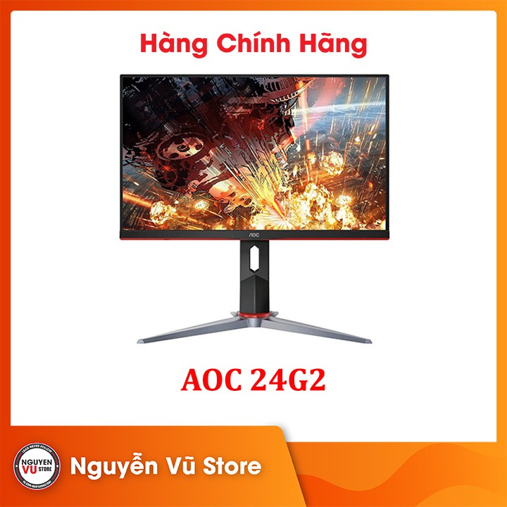 Màn Hình AOC 24G2 (23.8 inch/FHD/IPS/144Hz/1ms/250 nits/HDMI+DP+VGA/FreeSync) - Hàng chính hãng