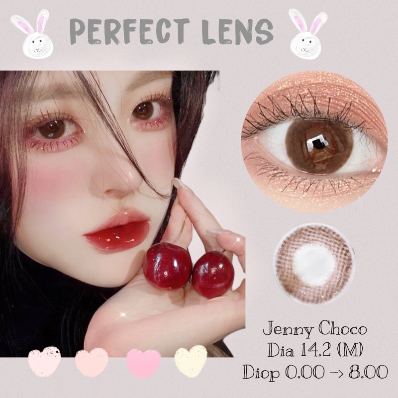 Lens , Kính Áp Tròng JENNY CHOCO D2-107 , Có Độ Cận và Không Độ Cận Dùng Cho Mắt Yếu Nhạy Cảm Giá Sale Siêu Rẻ