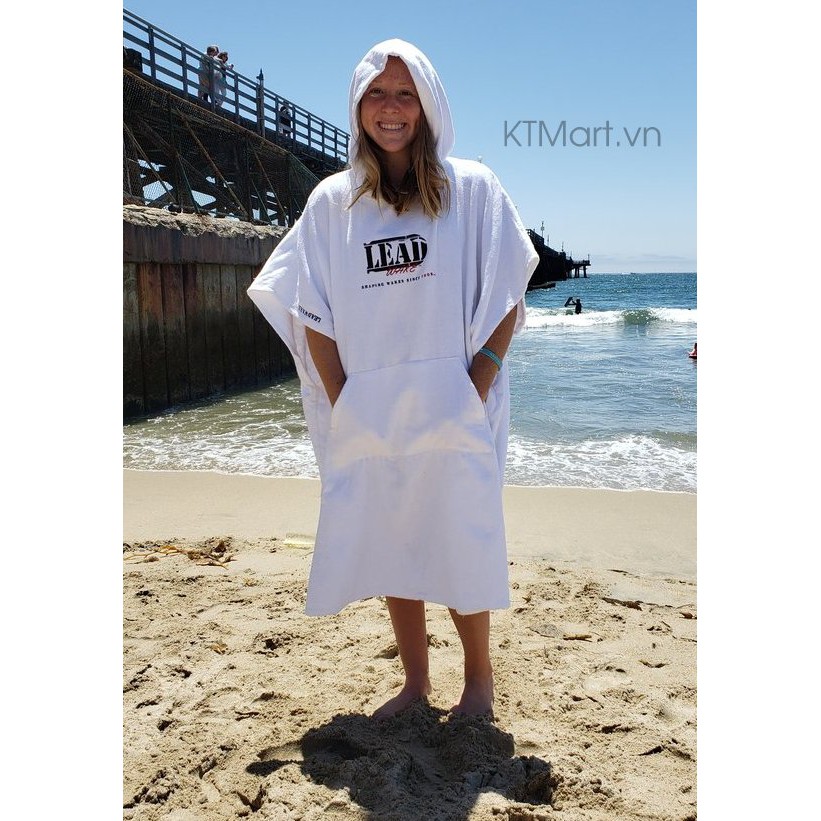 Áo choàng tắm Lead Wake Towel Hoodie White size S/M - L/XL | BigBuy360 - bigbuy360.vn