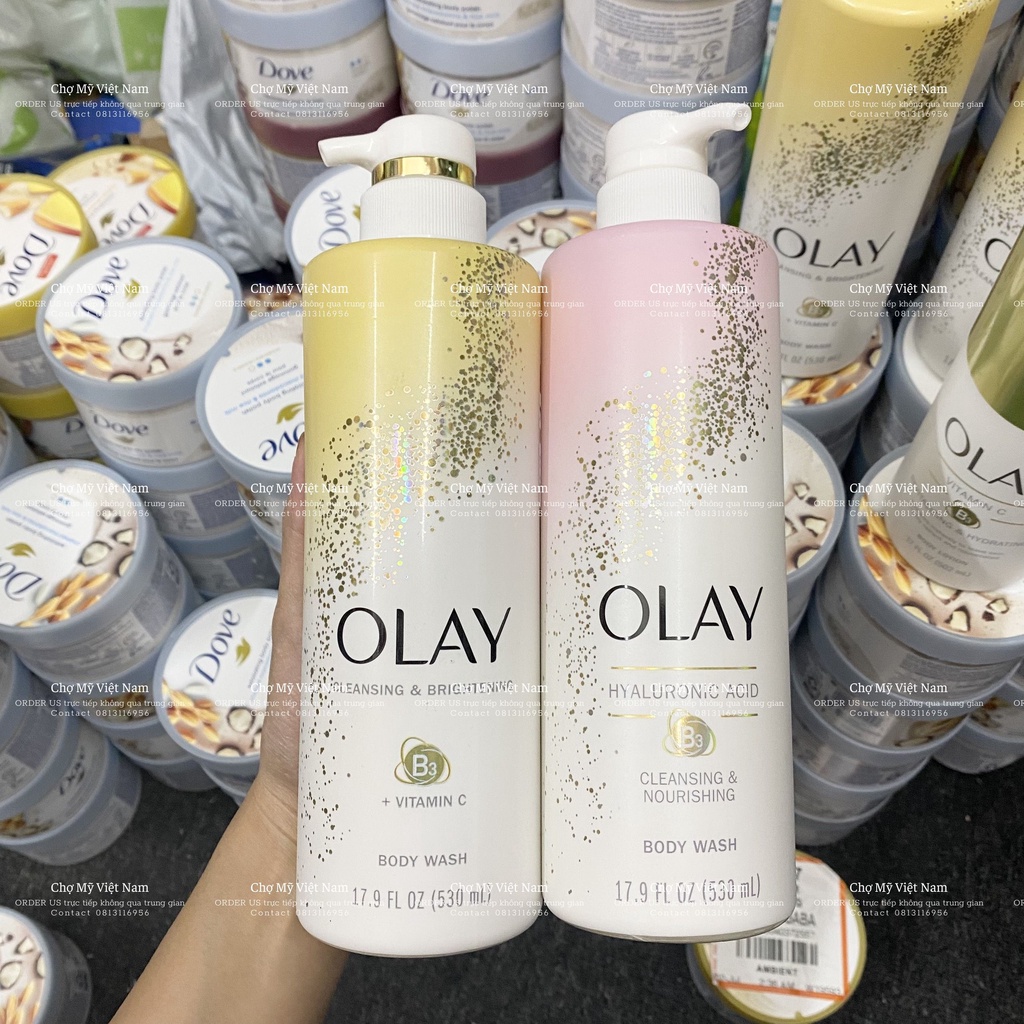 NHẬP MỸ - SỮA TẮM TRẮNG DA OLAY 530ML BILL MỸ