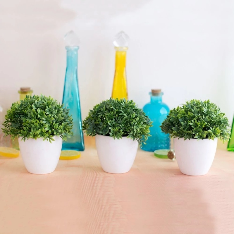 Chậu cây bonsai giả bằng nhựa trang trí bàn làm việc