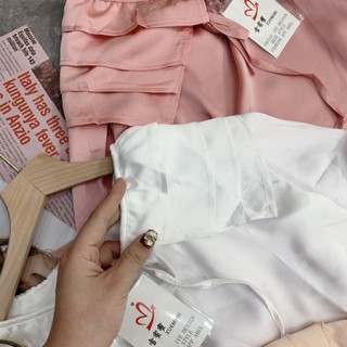 Set bộ áo cánh sen kết hợp quần dàu ống xuông