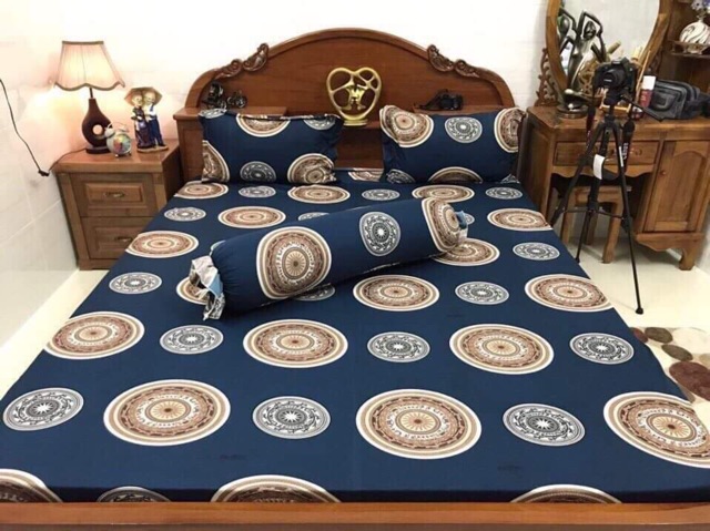 Bộ drap thun lạnh in 3D [ XẢ KHO] inbox chọn màu | BigBuy360 - bigbuy360.vn