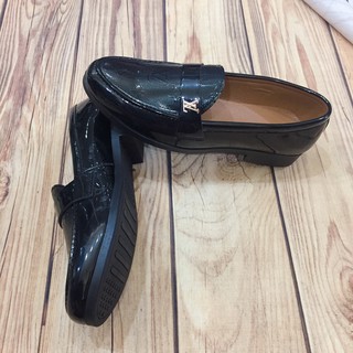 Giày lười da nam da bóng dập vân XL( Chất Store )
