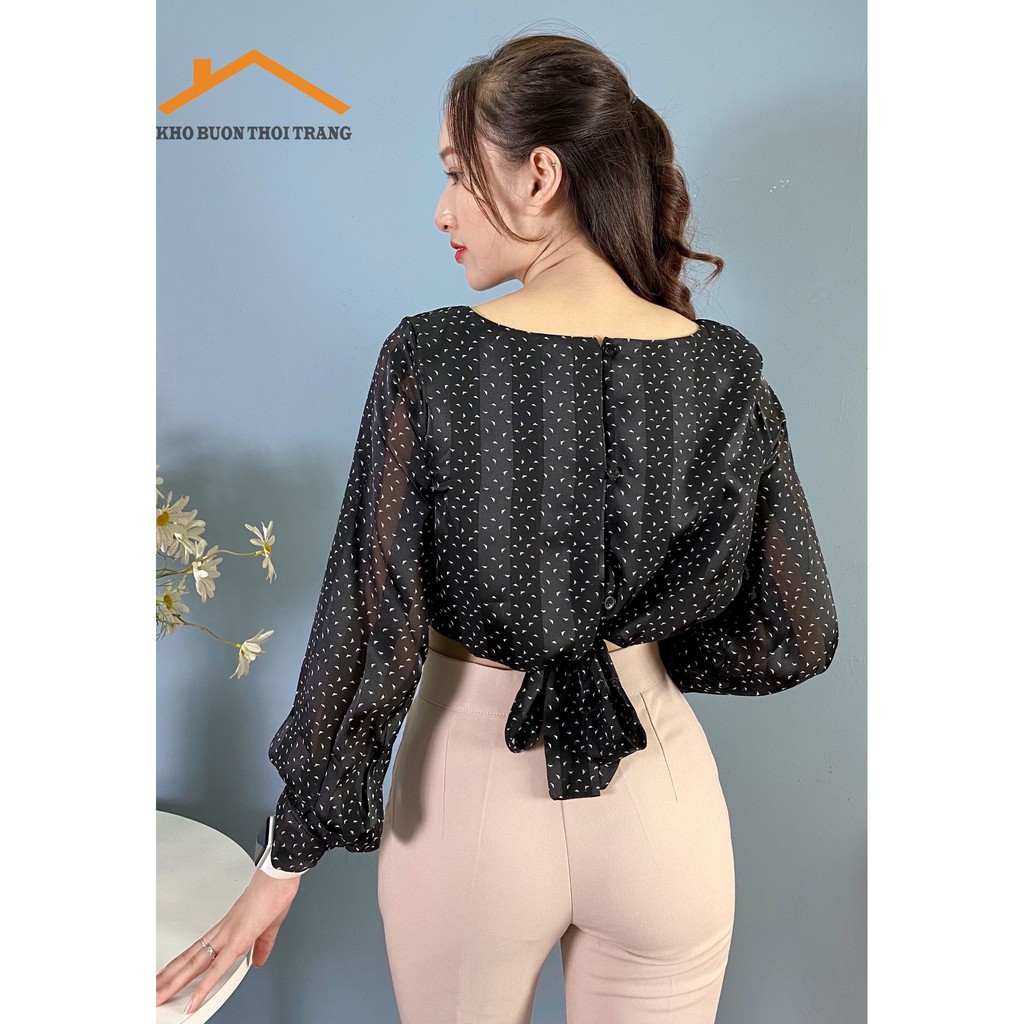 [Mã WASTUP giảm 10% tối đa 30K đơn 99K] [Mặc Là Xinh] Áo croptop Buộc Nơ Sau Voan Lụa | BigBuy360 - bigbuy360.vn