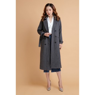 Áo khoác dạ 20AGAIN 2 hàng cúc KDA2444
